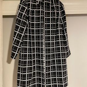 Alfani Jacket large never worn black and whit checkered.
